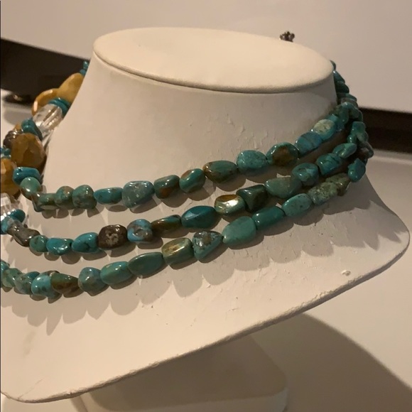 MMA SILVER Turquoise and natural stones Ne… - Picture 2 of 5